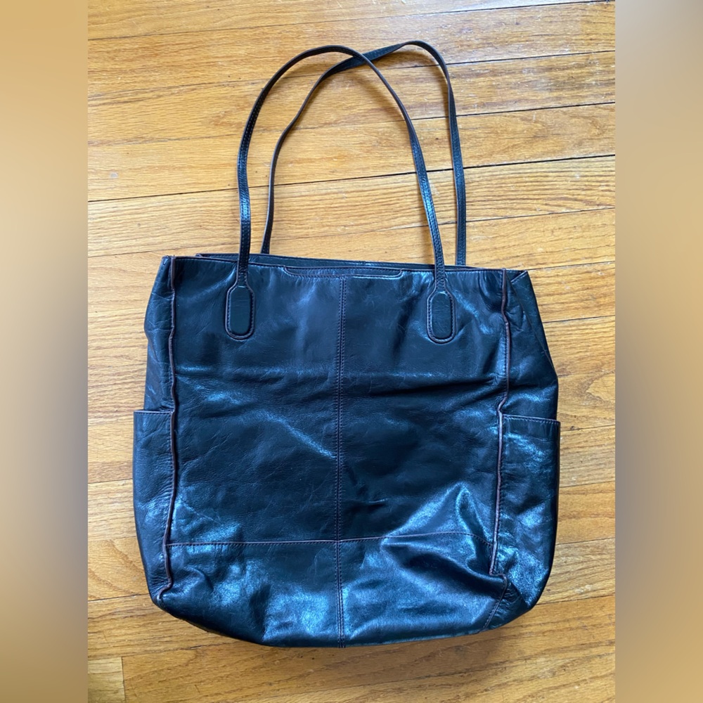 Hobo Black Leather Tote Bag